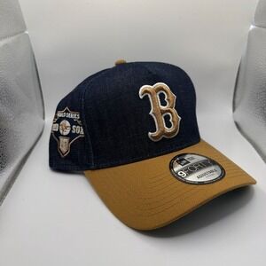 New Era 9FORTY Boston Red Sox Adjustable Denim Snapback Hat With Patch